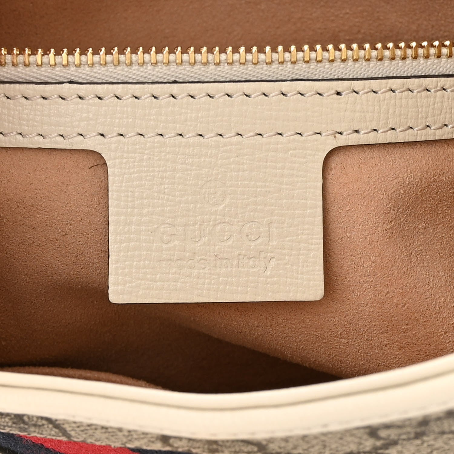 Gucci GG Supreme Monogram Azalea Calfskin Web Small Jackie 1961 Hobo Beige Ebony Mystic White 6 of 12