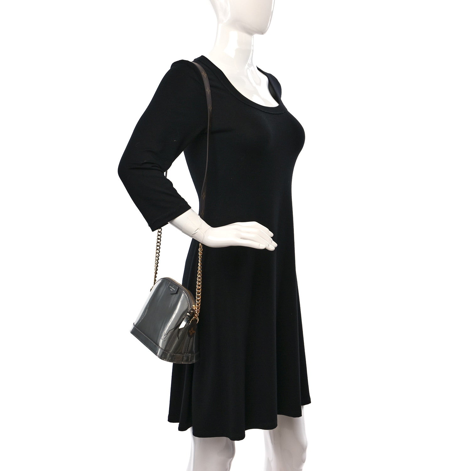 Louis Vuitton Patent Monogram Miroir Mirror Mini Alma Gris Metal 2 of 9