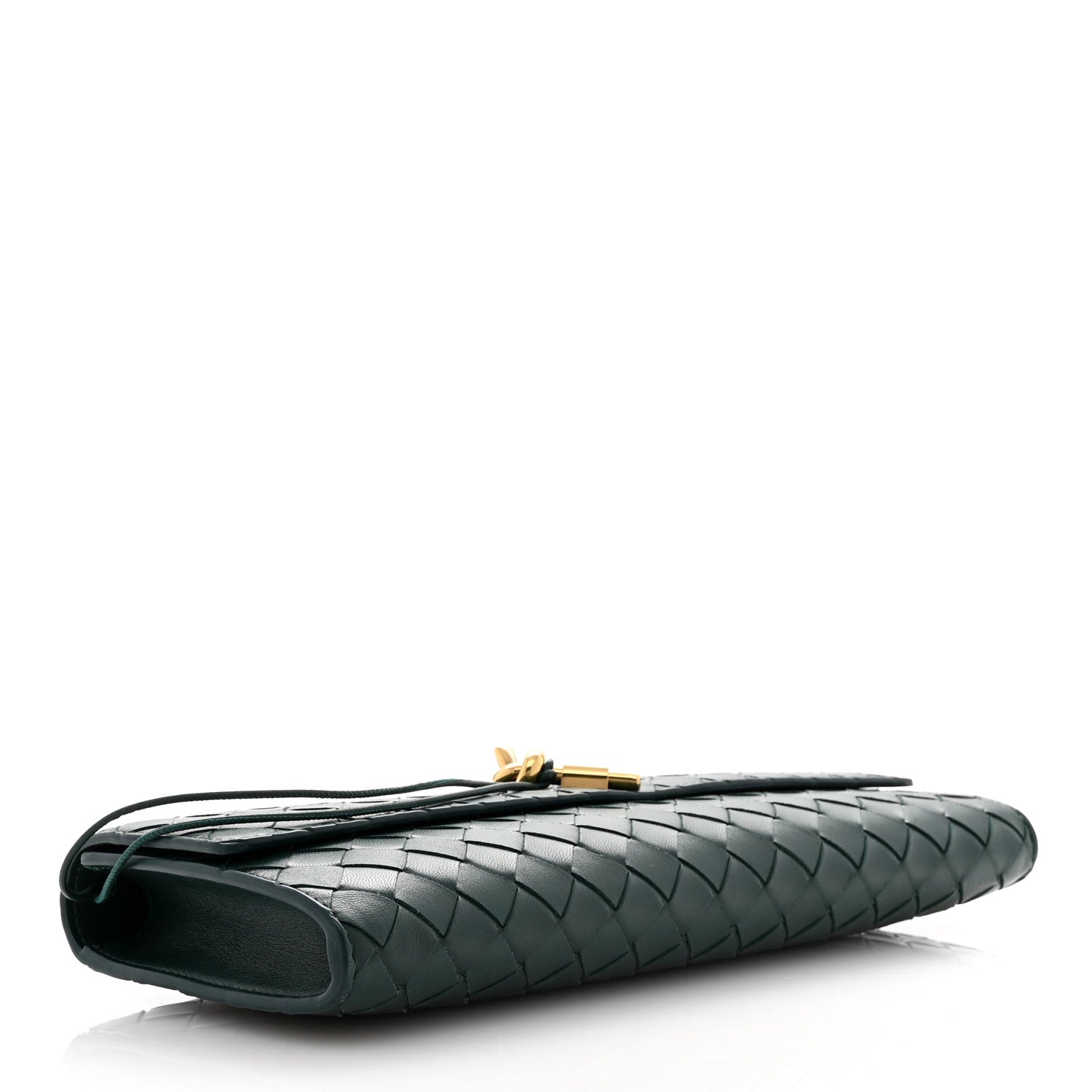 Bottega Veneta Nappa Intrecciato Long Andiamo Top Handle Clutch Emerald Green 4 of 7