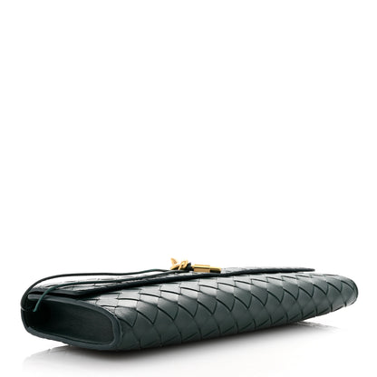 Bottega Veneta Nappa Intrecciato Long Andiamo Top Handle Clutch Emerald Green 4 of 7