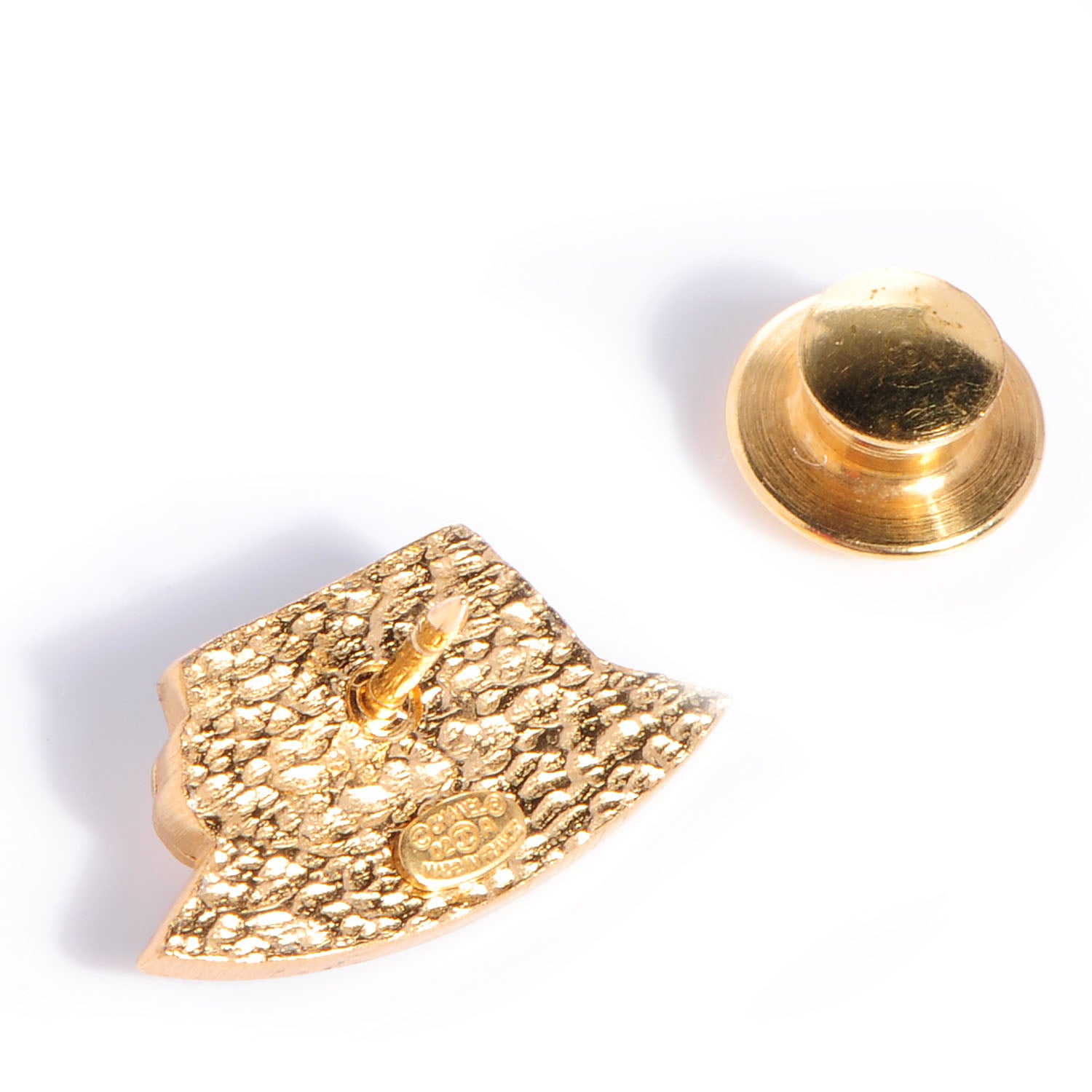 Chanel Enamel Pearl Camellia Hat Brooch Gold 3 of 5