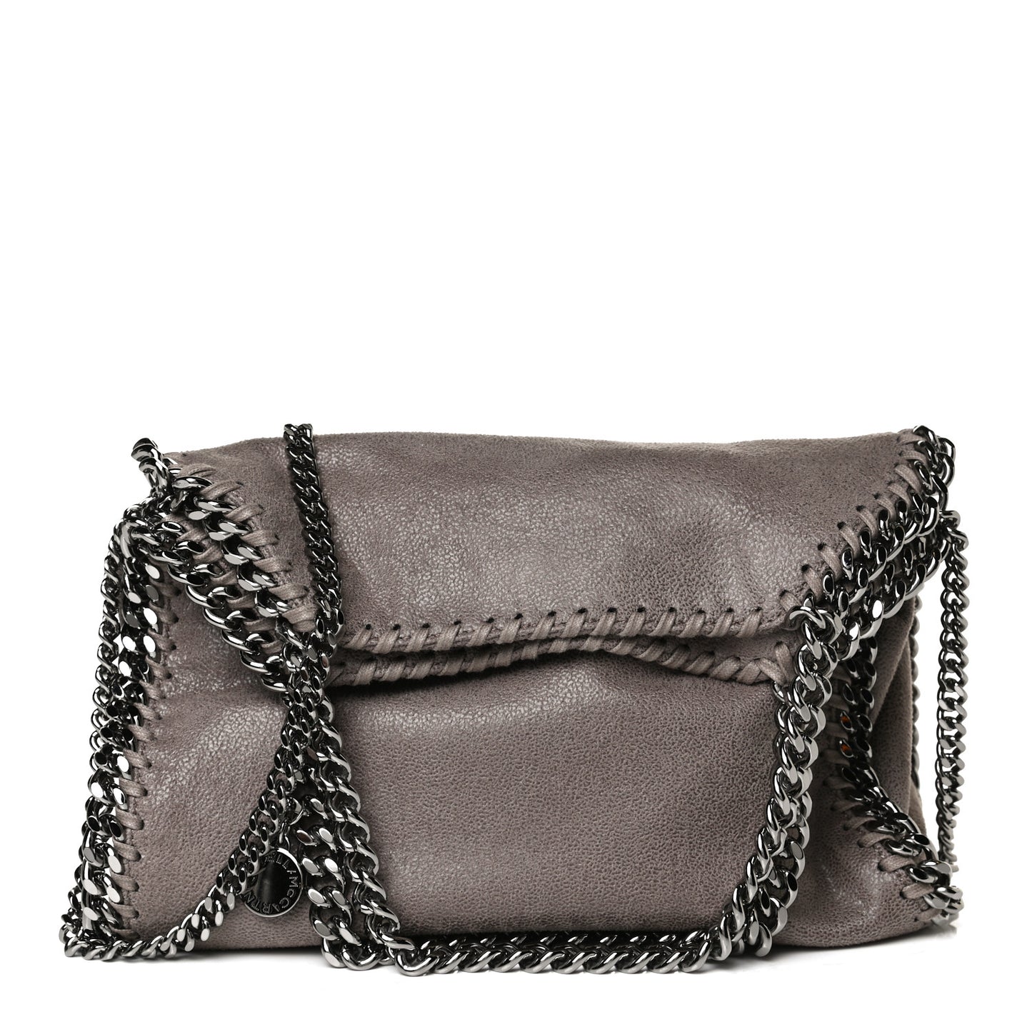 Shaggy Deer Mini Falabella Fold Over Tote Ash Grey
