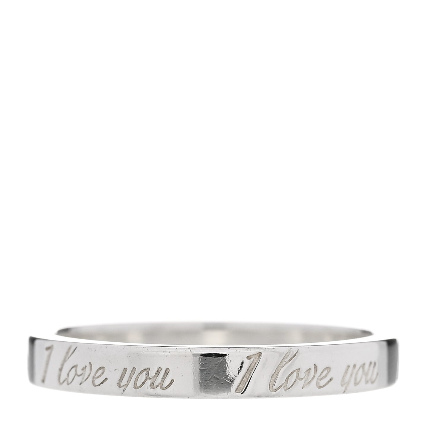 Sterling Silver I Love You Band Ring 56 7.5