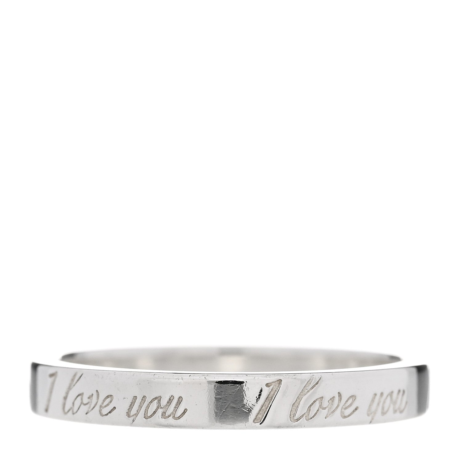 Tiffany Sterling Silver I Love You Band Ring 56 7.5 3 of 5