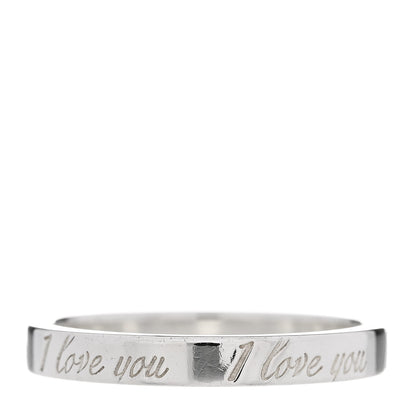 Tiffany Sterling Silver I Love You Band Ring 56 7.5 3 of 5