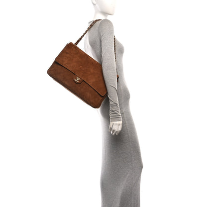 Chanel Suede Calfskin Souplissimo Maxi Flap Camel 2 of 10