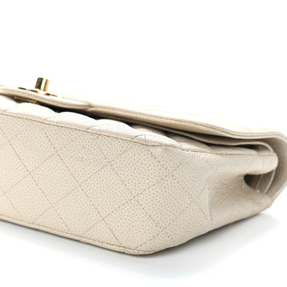 Chanel Caviar Quilted Medium Double Flap Light Beige 8 of 8