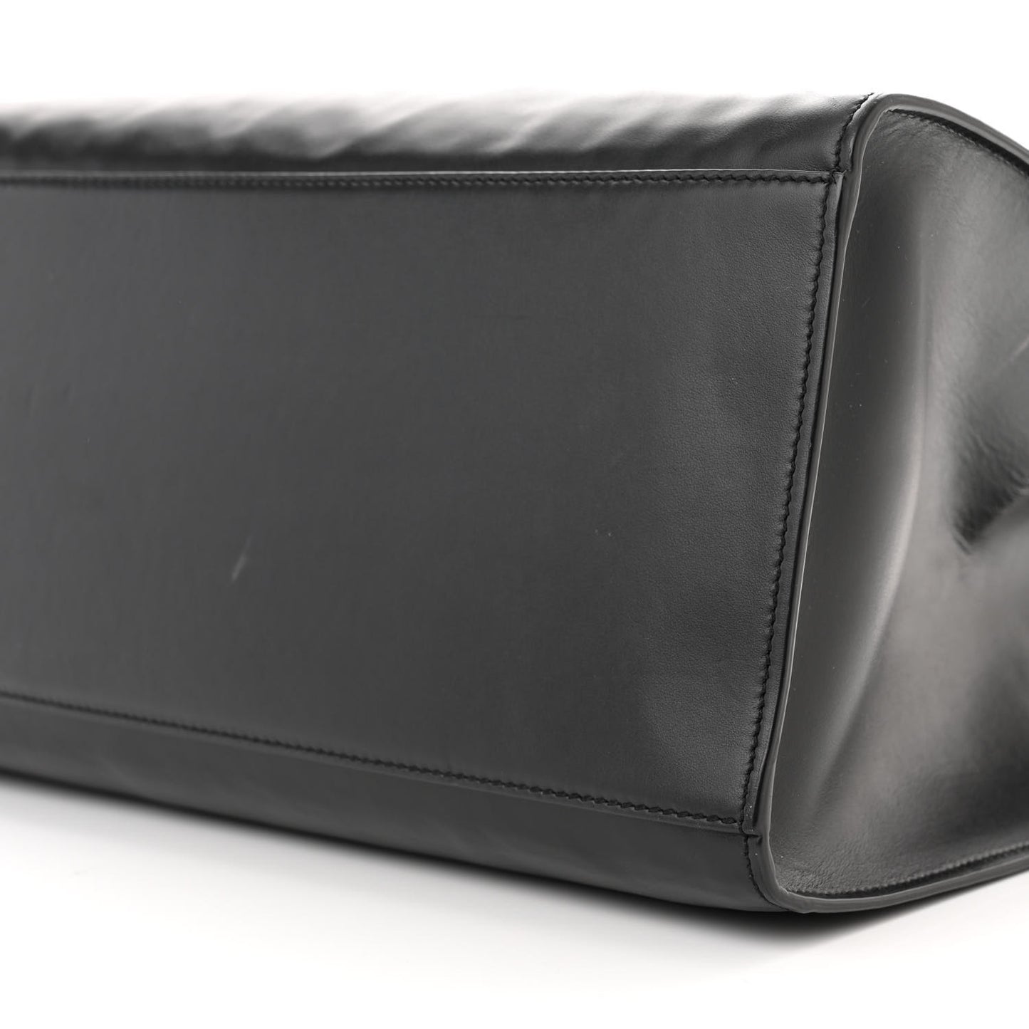 Calfskin Logo Tote Black