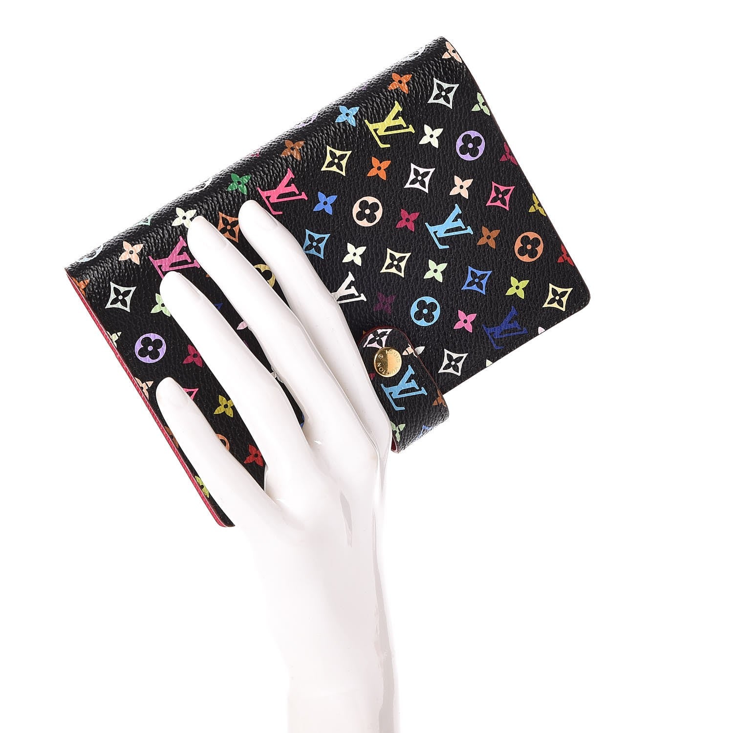 Louis Vuitton Monogram Multicolor Small Ring Agenda Cover Black Grenade 2 of 7