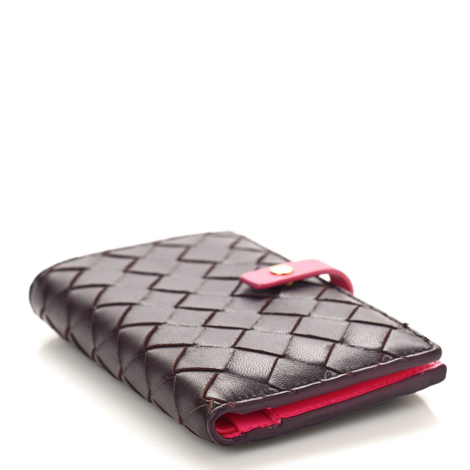 Bottega Veneta Nappa Intrecciato Bifold Zip Wallet Grape Bonbon 4 of 9