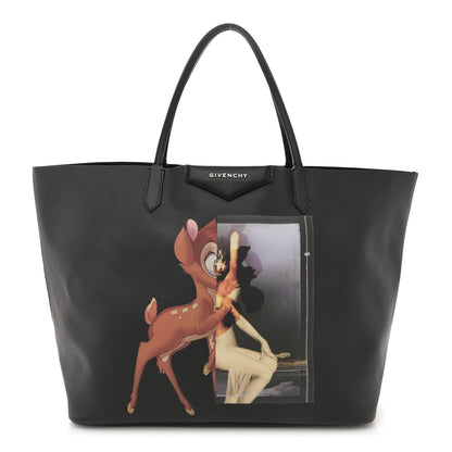 Givenchy Textured Coated Canvas Bambi Print Large Antigona Tote Black 1 of 13
