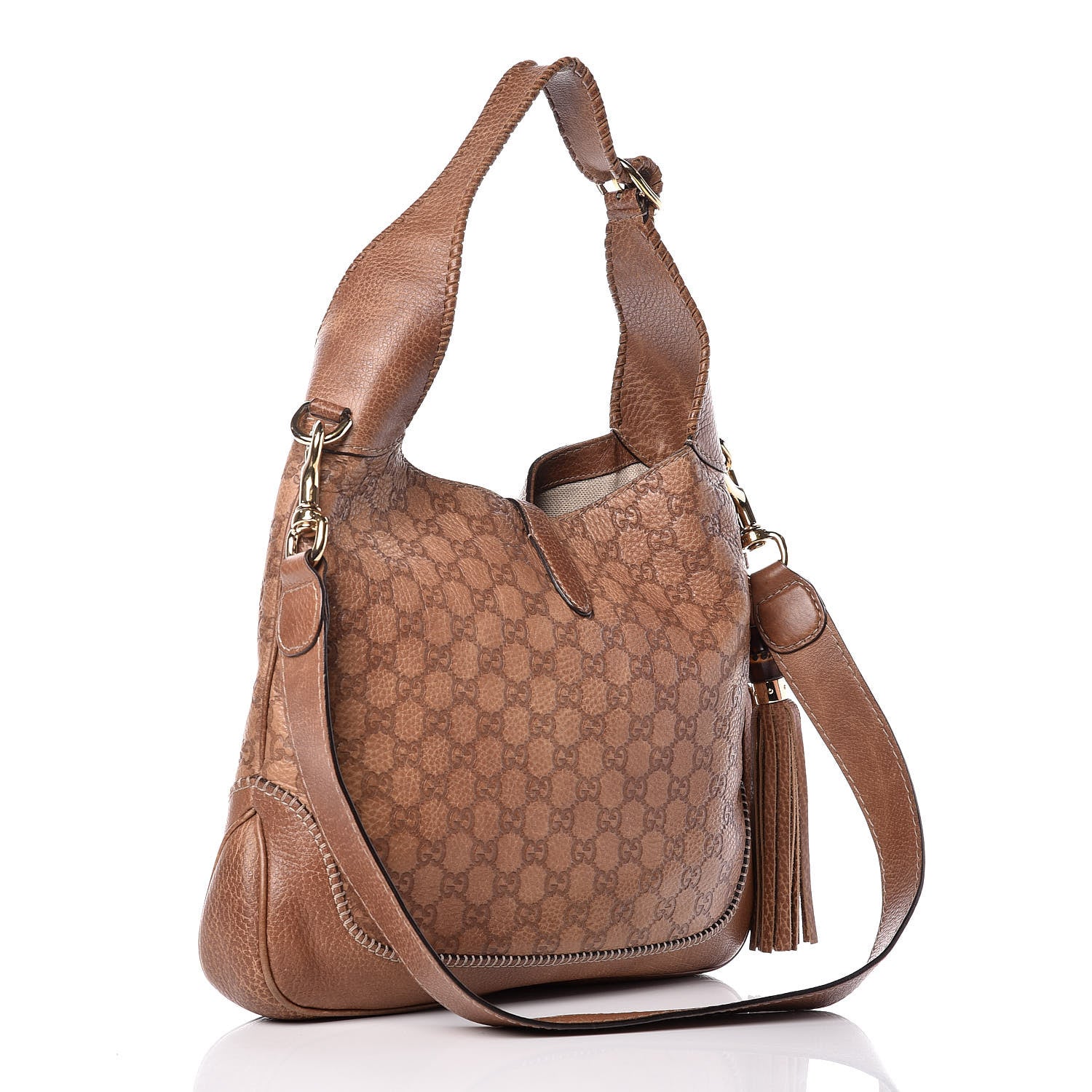 Gucci Guccissima Old Libeccio Medium New Jackie Hobo Old Naturale 4 of 10