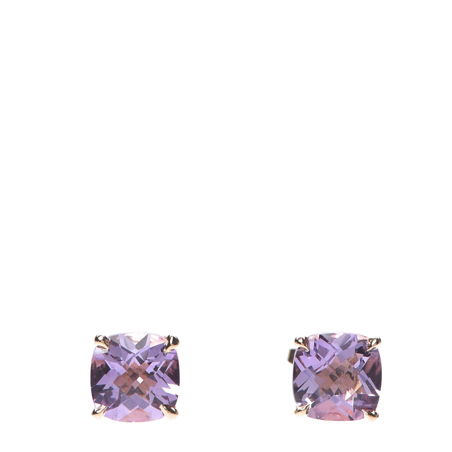 Tiffany 18K Rose Gold Amethyst Sparklers Stud Earrings 1 of 6