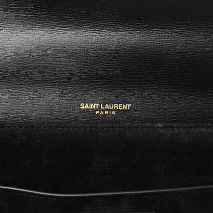 Saint Laurent Smooth Calfskin Suede Medium Bellechasse Black 6 of 12