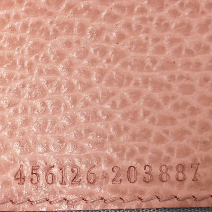 Gucci Dollar Calfskin Enamel Monochrome GG Marmont Card Case Perfect Pink 8 of 11