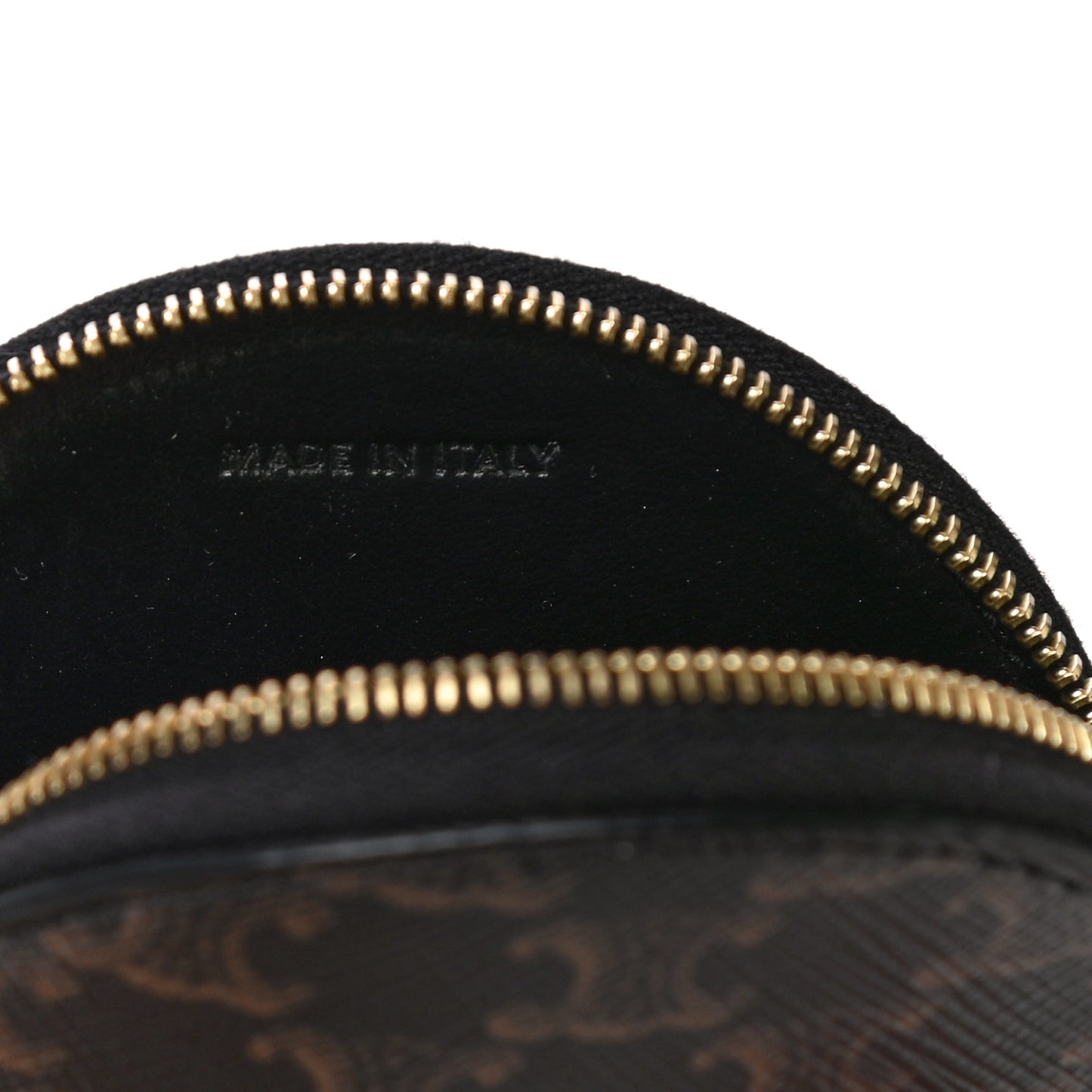Triomphe Canvas Round Zip Coin Purse