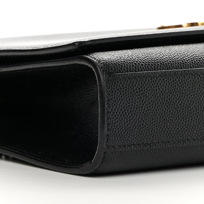 Saint Laurent Grain De Poudre Medium Classic Monogram Kate Satchel Black 8 of 12