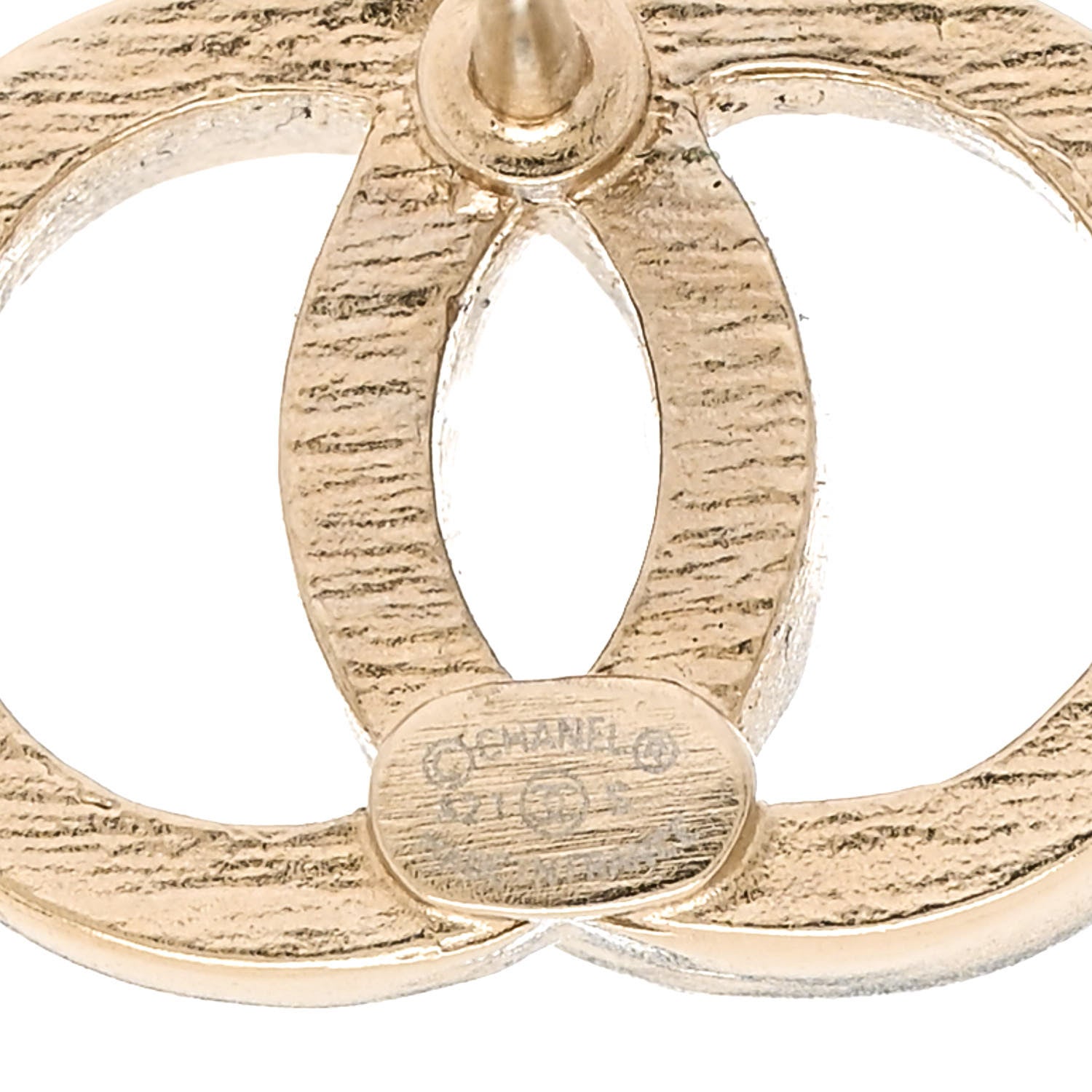 Chanel Crystal CC No 5 Earrings Gold 4 of 5