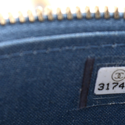 Chanel Denim Quilted Mini Pearl Crush Vanity Case With Chain 7 of 11