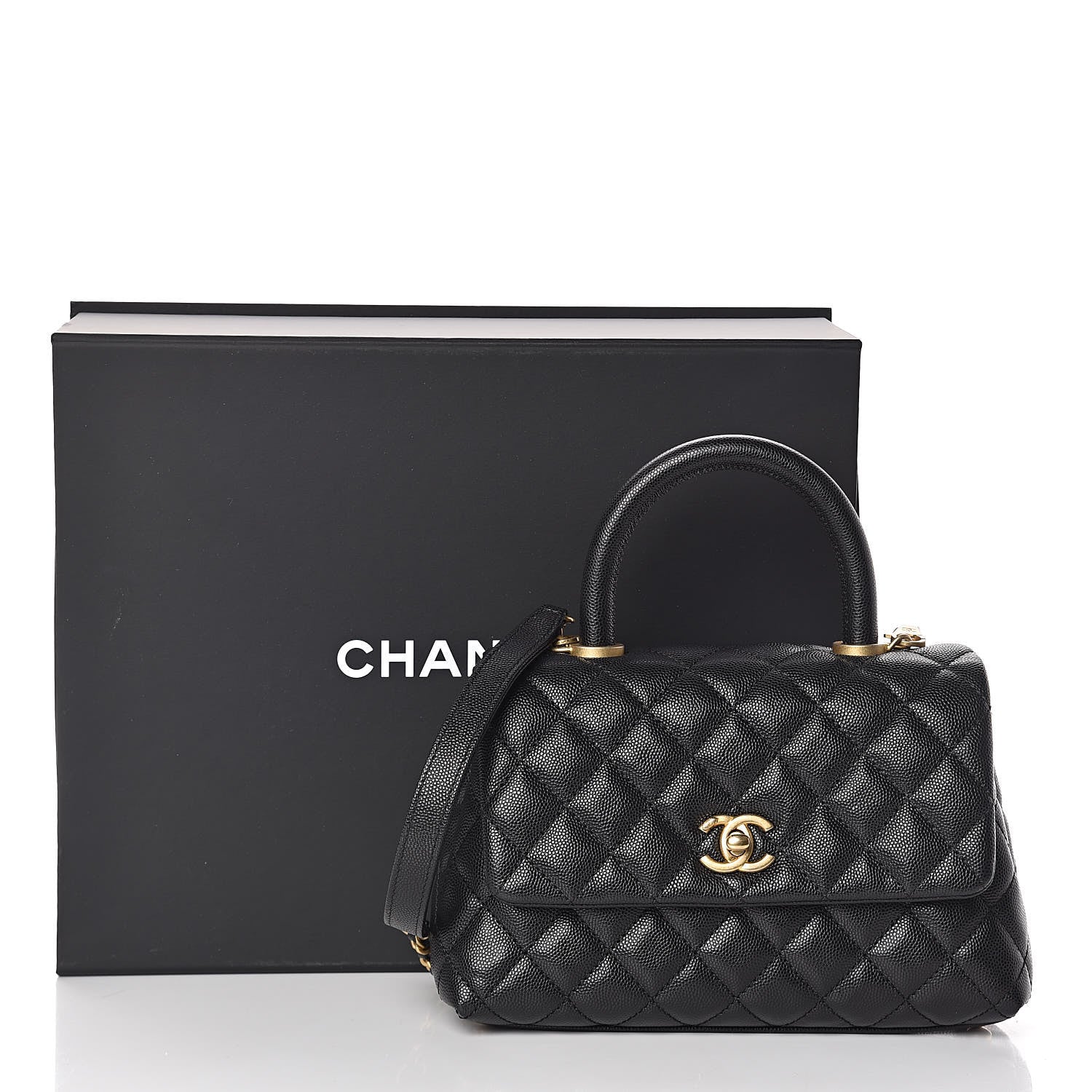 Chanel Caviar Quilted Mini Coco Handle Flap Black 10 of 10