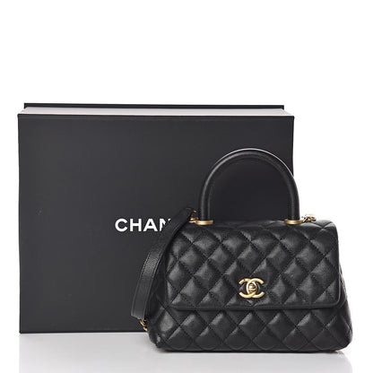 Chanel Caviar Quilted Mini Coco Handle Flap Black 10 of 10