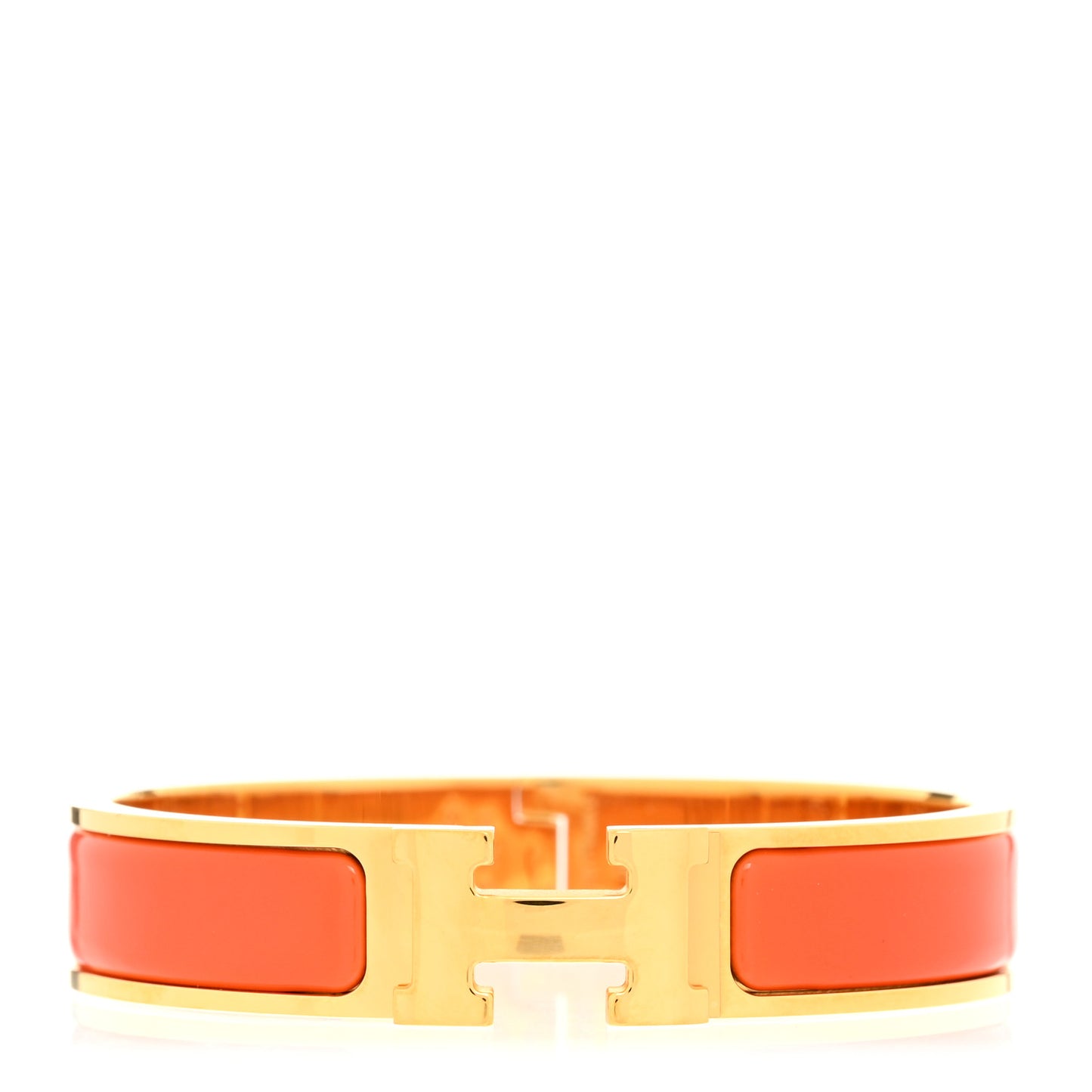 Enamel Narrow Clic Clac H Bracelet PM Orange