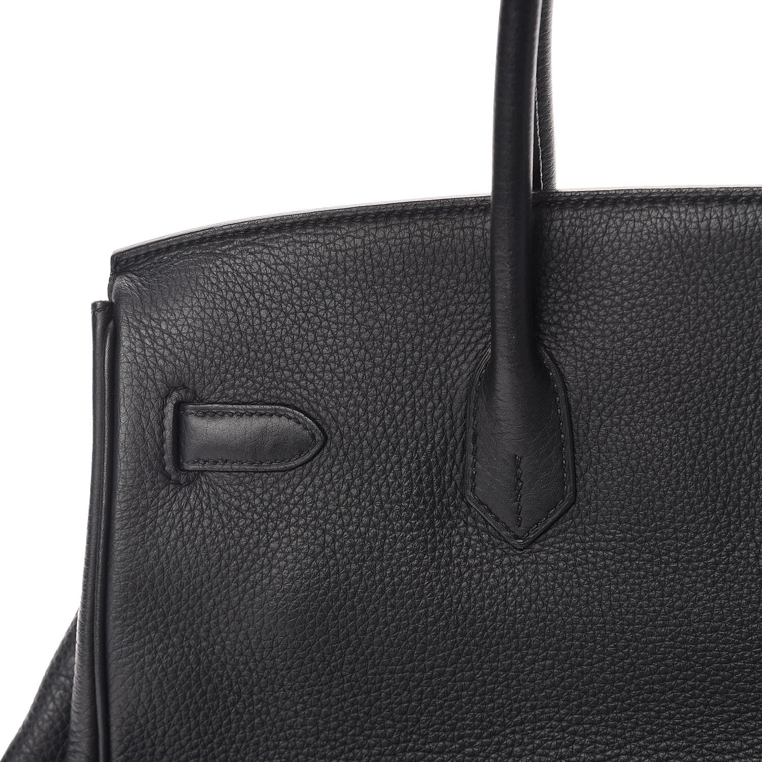 Hermes Taurillon Clemence Birkin 35 Black 9 of 37