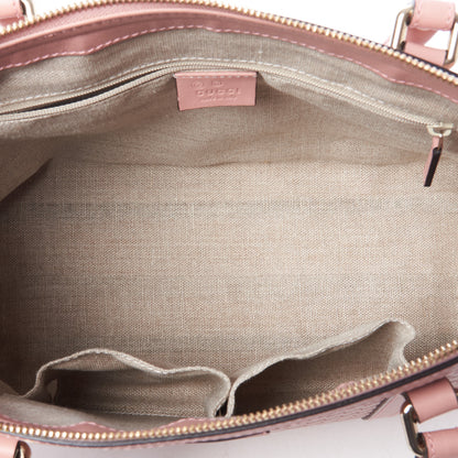 Gucci Soft Microguccissima Small Zippered Satchel Soft Pink 7 of 10