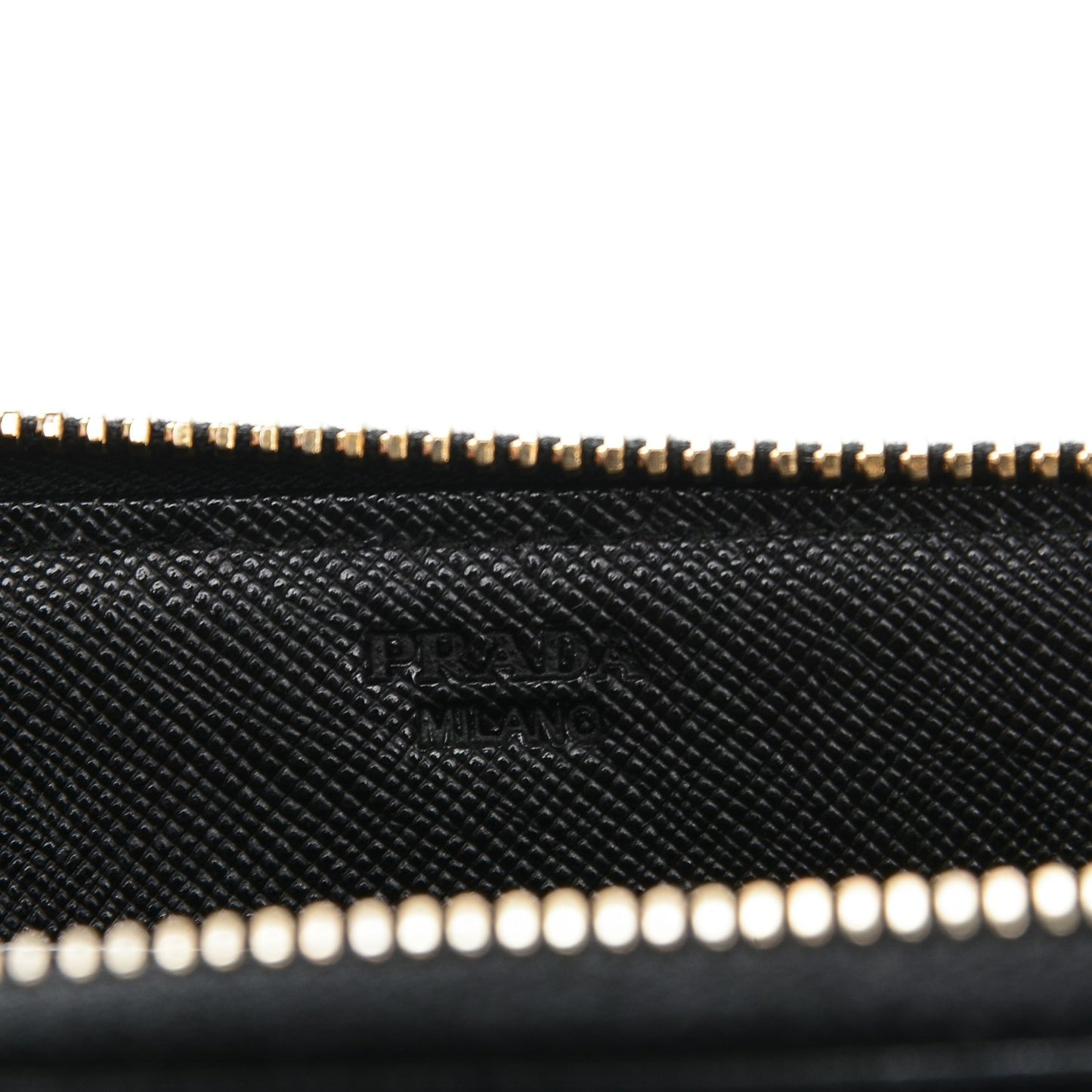 Saffiano Fiocco Bow Zip Around Wallet Black