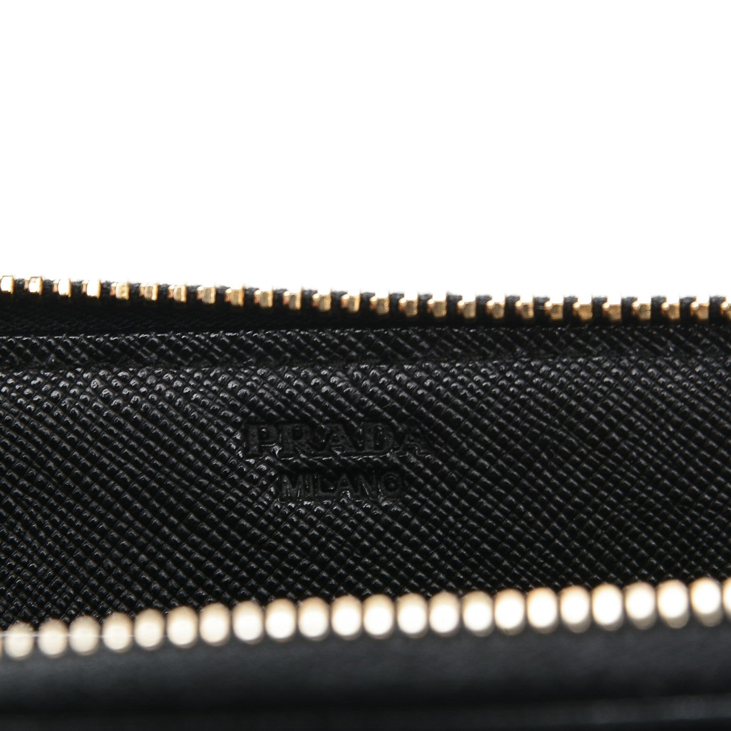 Prada Saffiano Fiocco Bow Zip Around Wallet Black 6 of 6