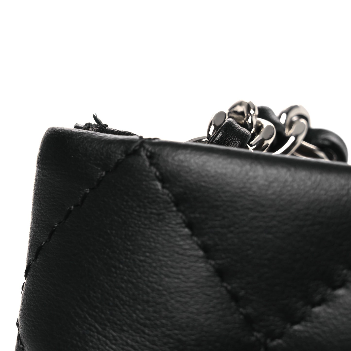 Lambskin Quilted Uniform Crossbody Bag Black