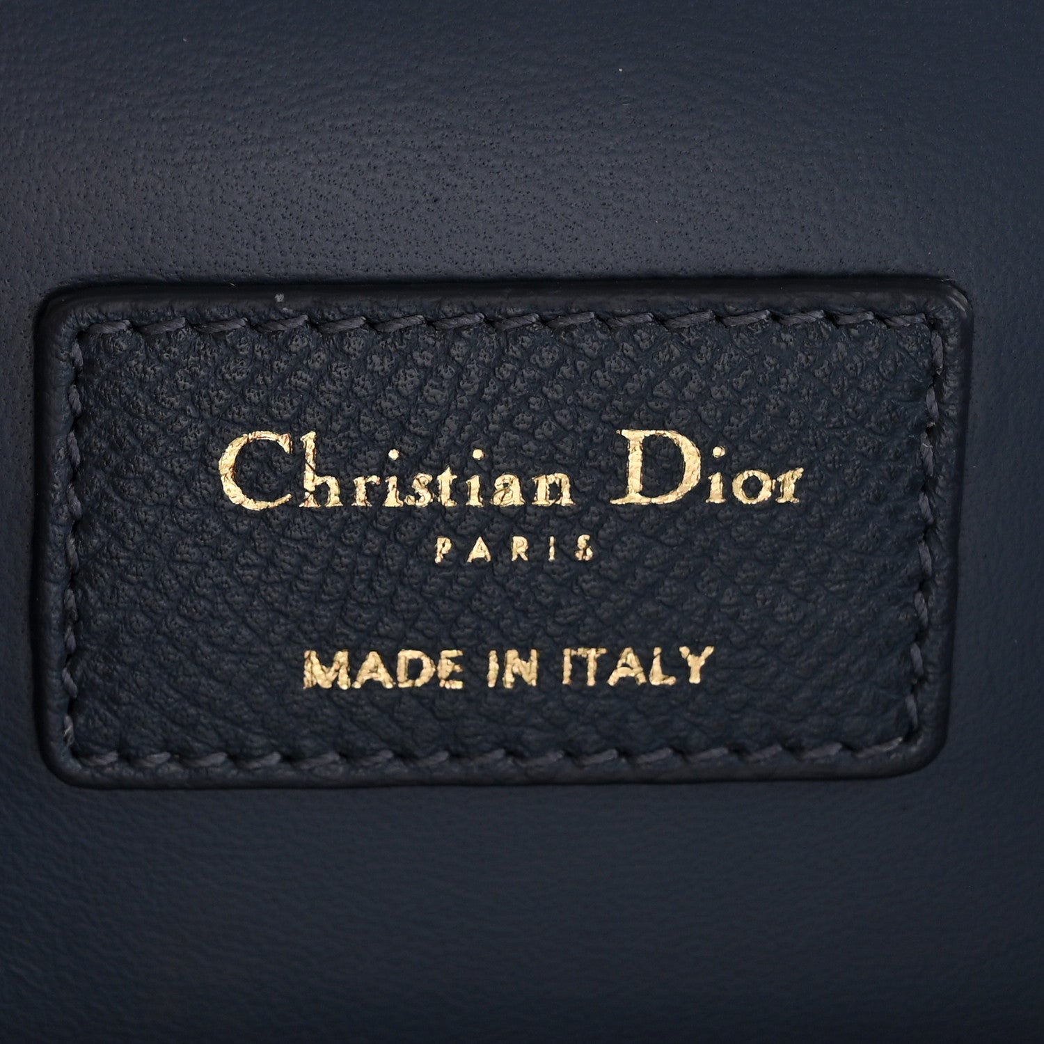 Christian Dior Grained Calfskin Large St. Honore Tote Blue 7 of 15