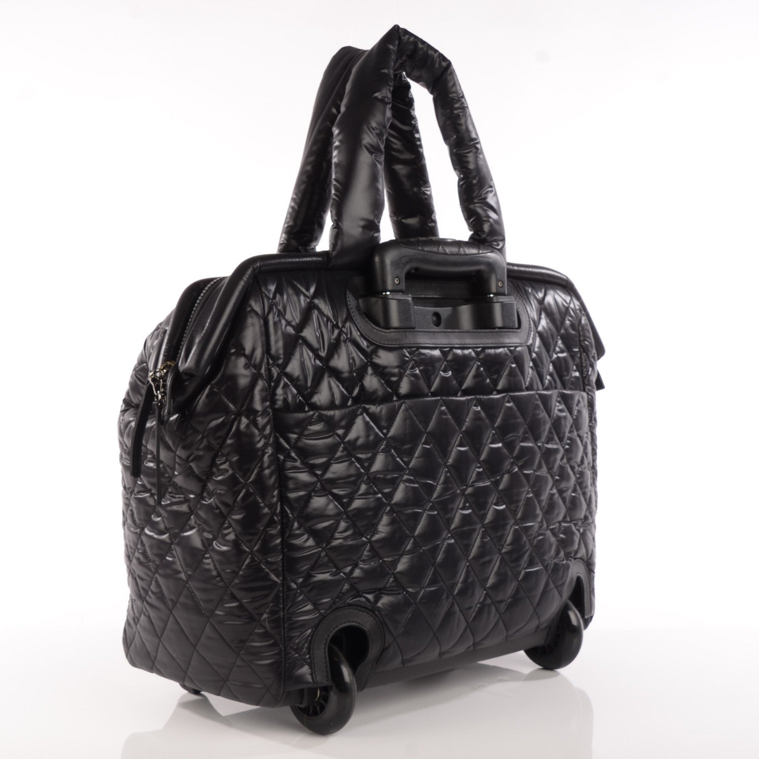 Chanel Nylon Quilted Coco Cocoon Trolley Black 3 of 7