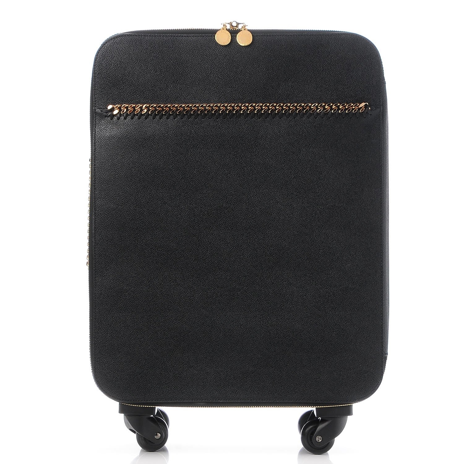 Stella McCartney Grainy Vegetarian Leather 4 Wheel Falabella Travel Suitcase Black 1 of 13