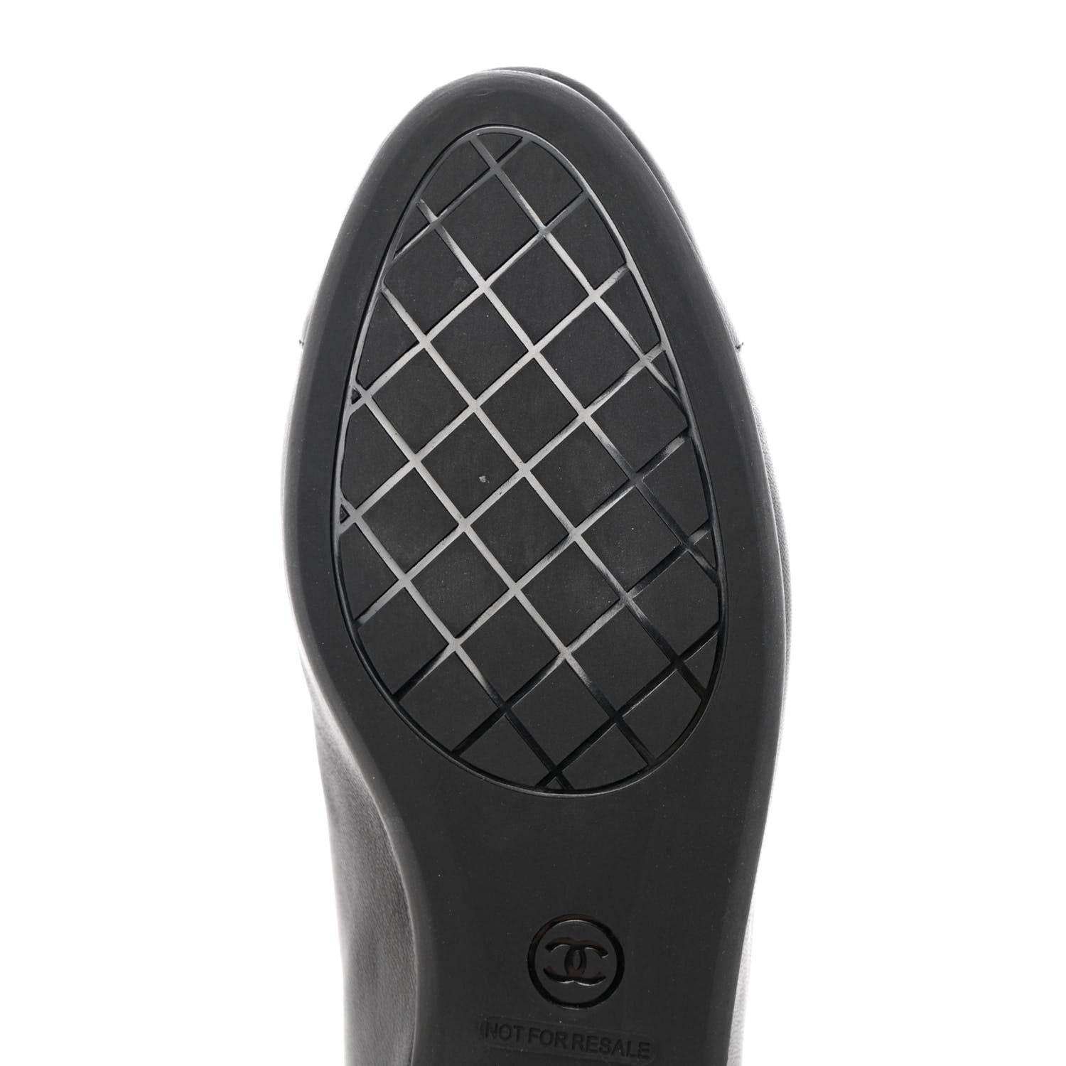 Chanel Calfskin CC Cap Toe Uniform Ballerina Flats 36 Black 10 of 10