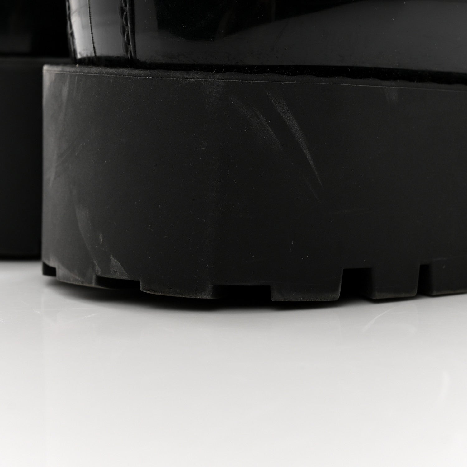 Louis Vuitton Rubber Embossed Monogram Drops Flat Half Boots 39 Black 8 of 10