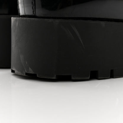 Louis Vuitton Rubber Embossed Monogram Drops Flat Half Boots 39 Black 8 of 10