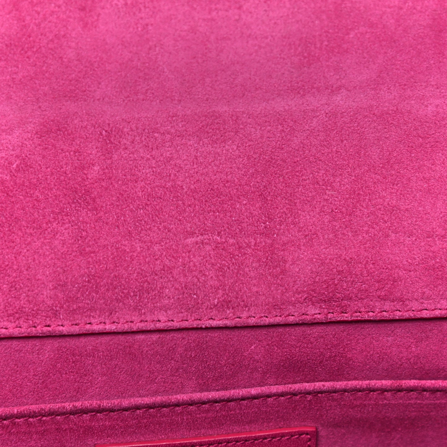 Calfskin Classic Y Ligne Clutch Fuchsia