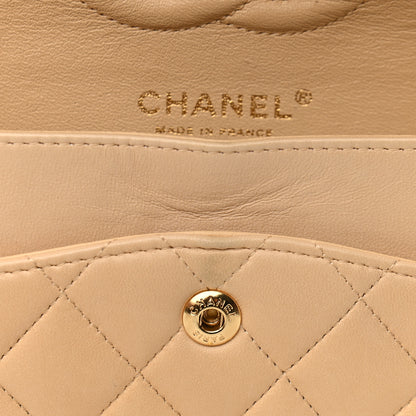 Chanel Lambskin Quilted Medium Double Flap Beige 12 of 14