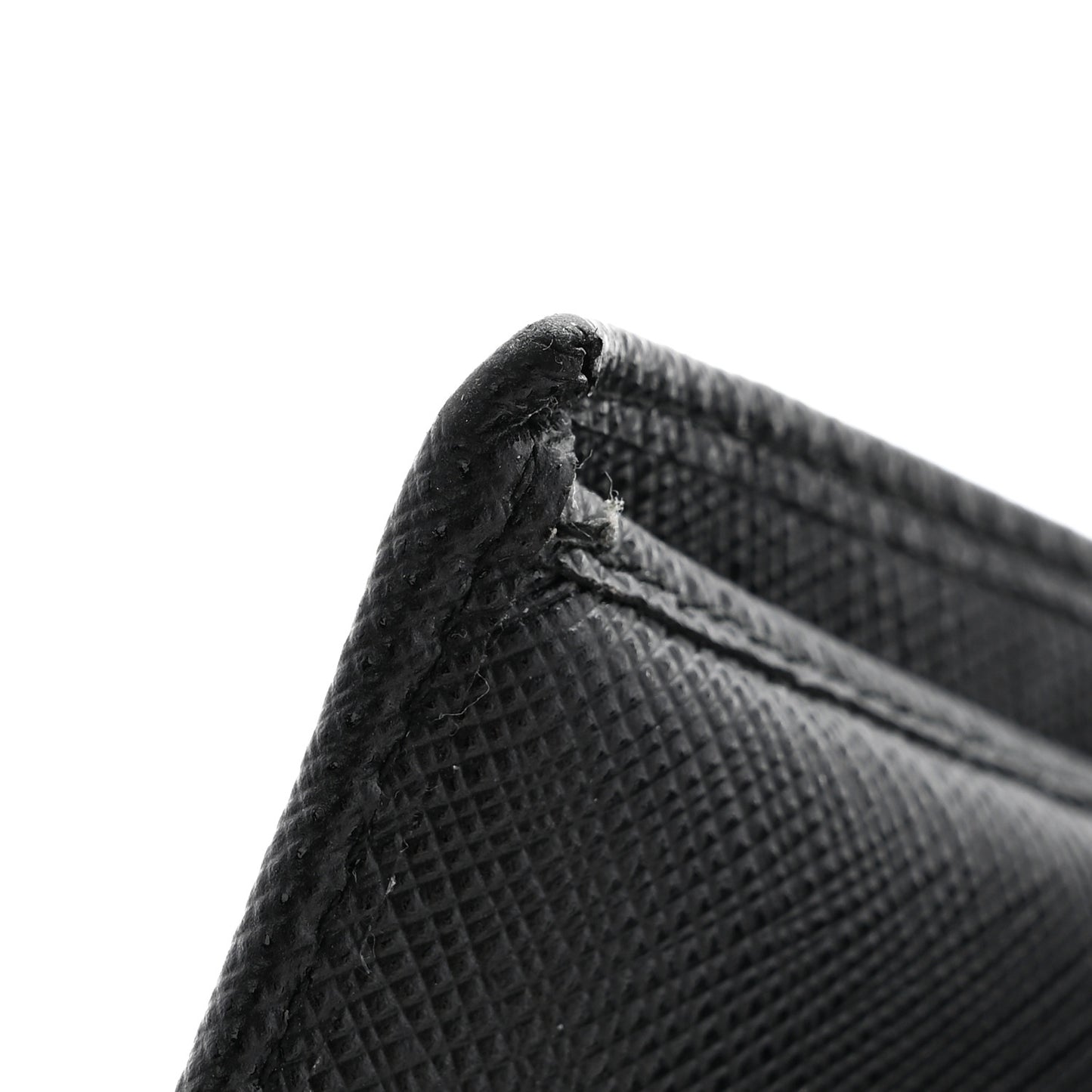 Saffiano Triangle Bi-Fold Wallet Black