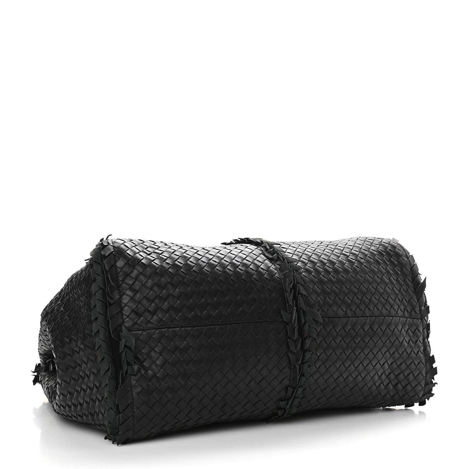 Bottega Veneta Nappa Intrecciato Large Franges Shoulder Bag Black 4 of 9