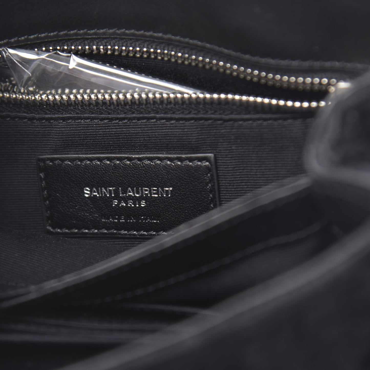 Shearling Toy Loulou Shoulder Bag Black