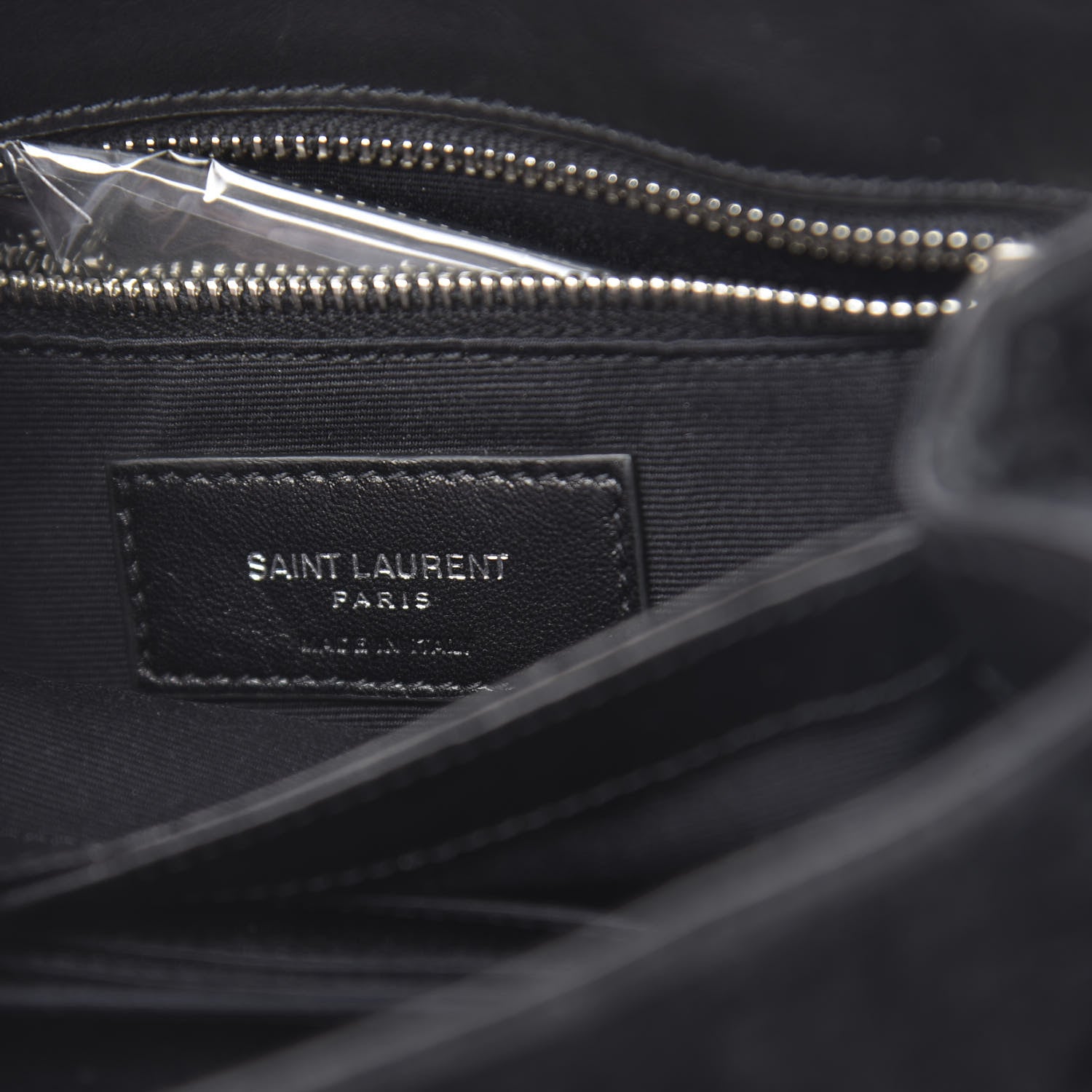 Saint Laurent Shearling Toy Loulou Shoulder Bag Black 6 of 9