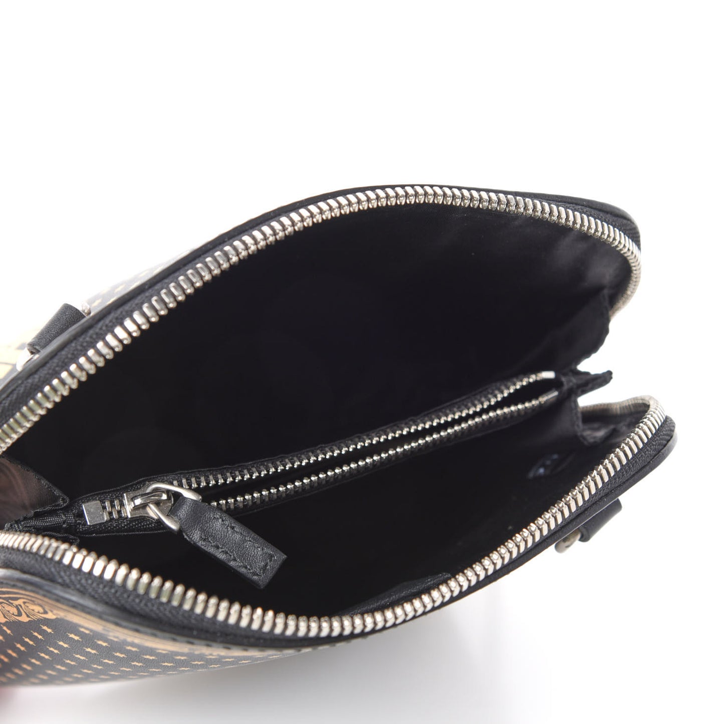 X SEGA Calfskin GUCCY Stars Mini Dome Shoulder Bag Black Gold