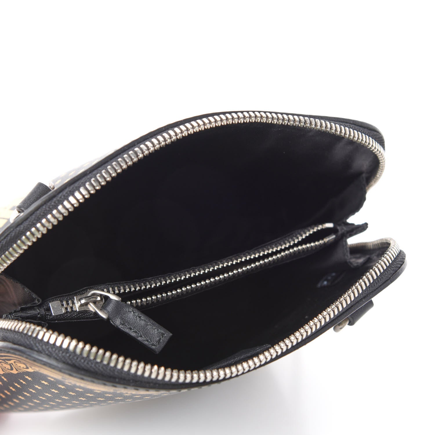 Gucci X SEGA Calfskin GUCCY Stars Mini Dome Shoulder Bag Black Gold 5 of 10