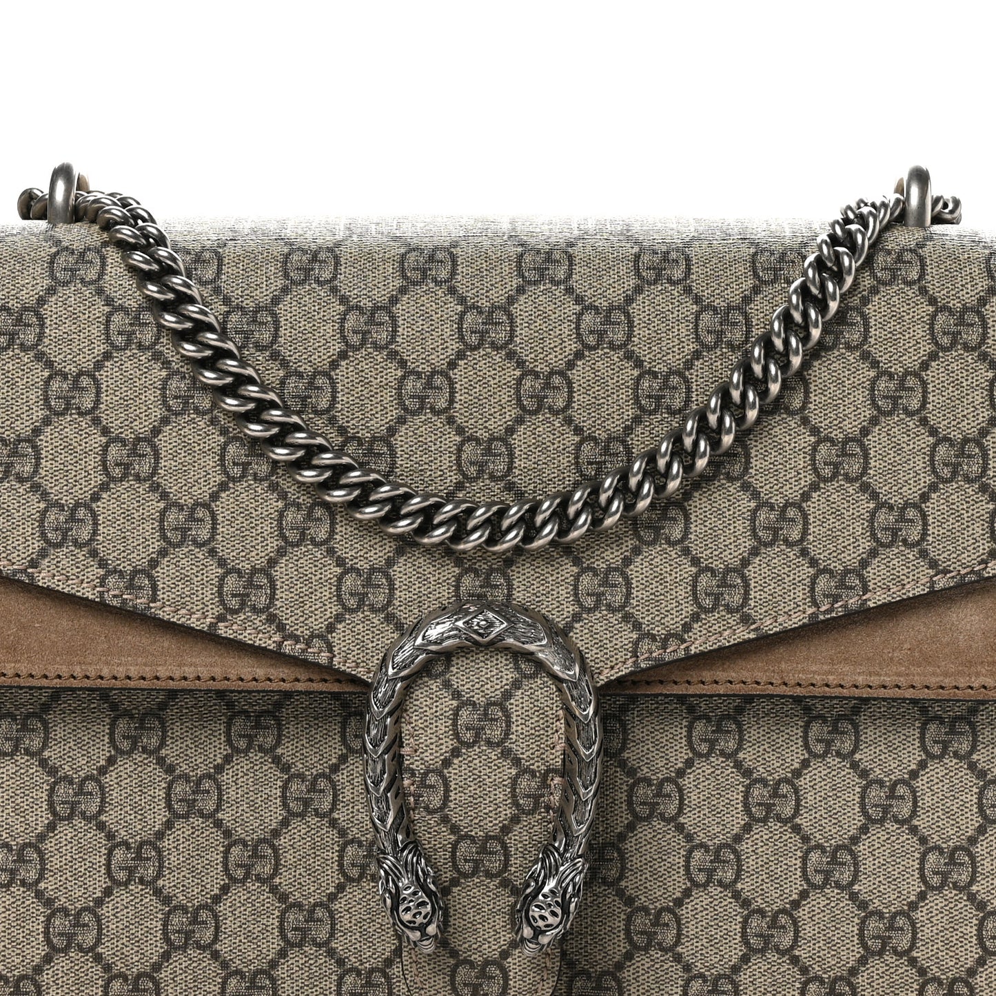 GG Supreme Monogram Medium Dionysus Shoulder Bag Taupe