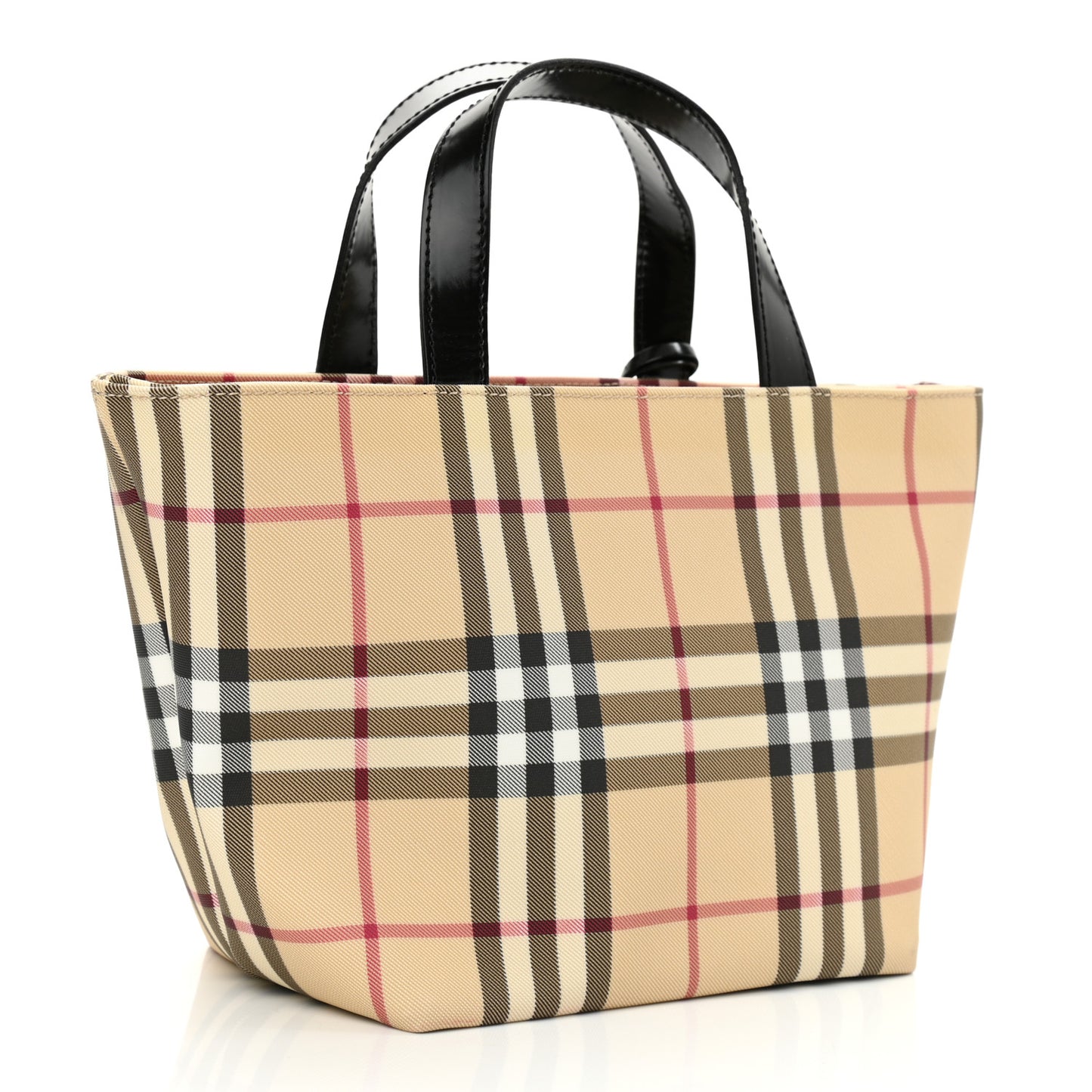 House Check Small Tote Black
