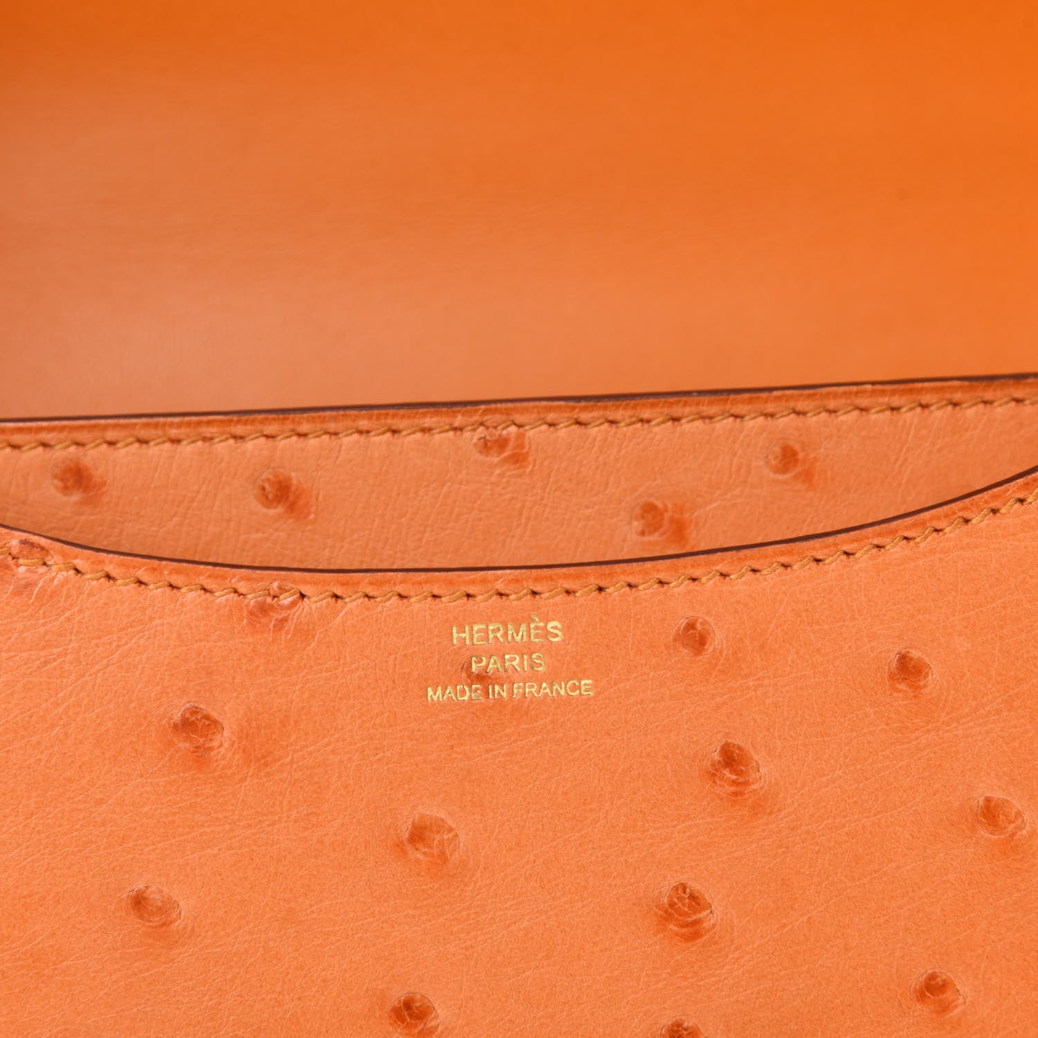 Hermes Ostrich Constance 18 Abricot 9 of 12