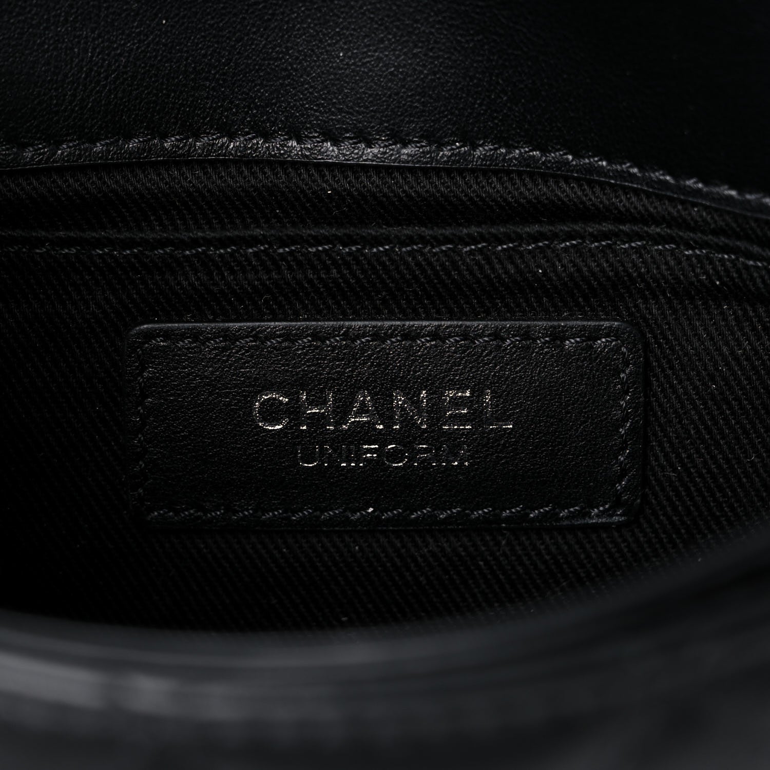 Chanel Calfskin Quilted CC Uniform Flap Belt Bag Black 5 of 10