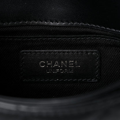 Chanel Calfskin Quilted CC Uniform Flap Belt Bag Black 5 of 10